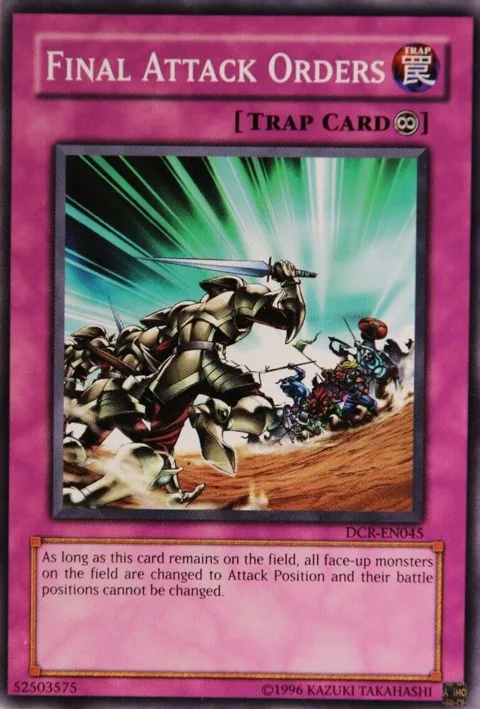 Final Attack Orders DCR-EN045 Yu-Gi-Oh card from Dark Crisis (Worldwide English)