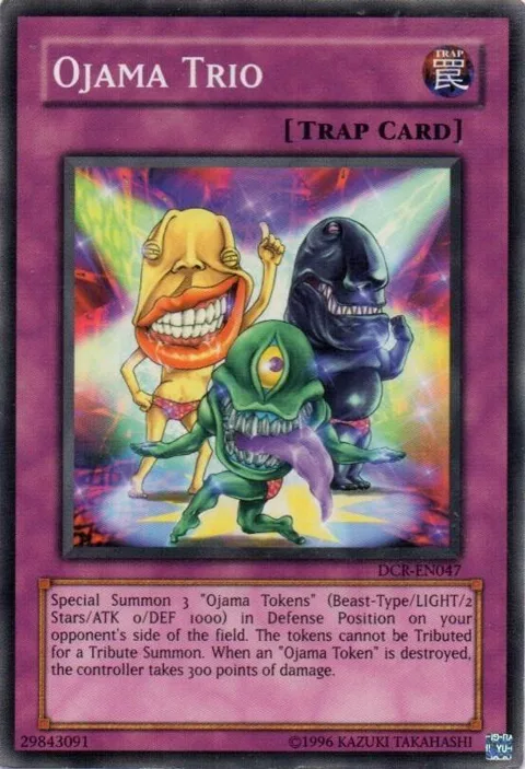 Ojama Trio DCR-EN047 DCR-EN Unlimited Common Yu-Gi-Oh card from Dark Crisis (Worldwide English)