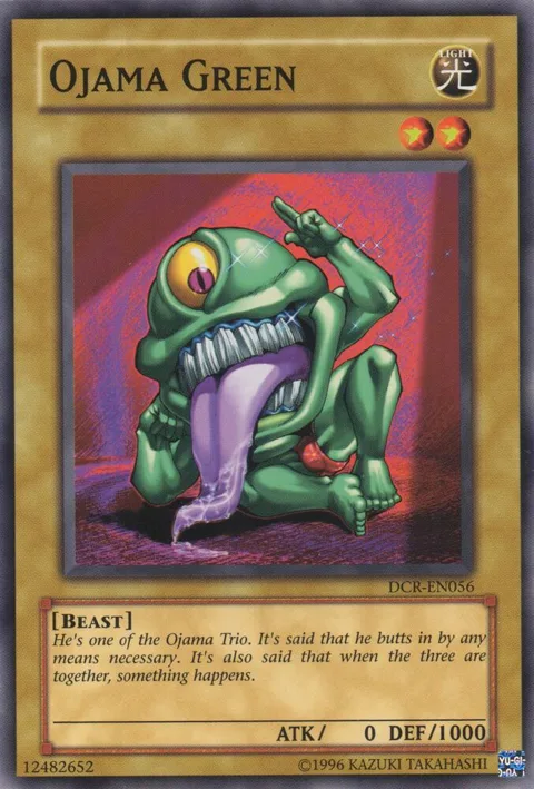 Ojama Green DCR-EN056 Yu-Gi-Oh card from Dark Crisis (Worldwide English)