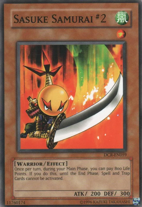 Sasuke Samurai #2 DCR-EN059 Yu-Gi-Oh card from Dark Crisis (Worldwide English)