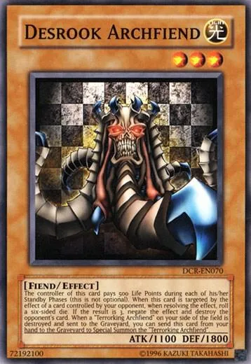 Desrook Archfiend DCR-EN070 Yu-Gi-Oh card from Dark Crisis (Worldwide English)