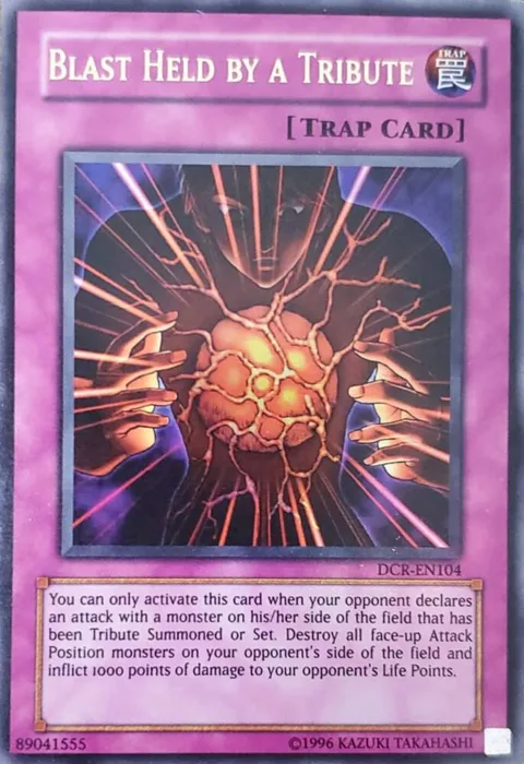 Blast Held by a Tribute DCR-EN104 DCR-EN Unlimited Ultra Rare Yu-Gi-Oh card from Dark Crisis (Worldwide English)