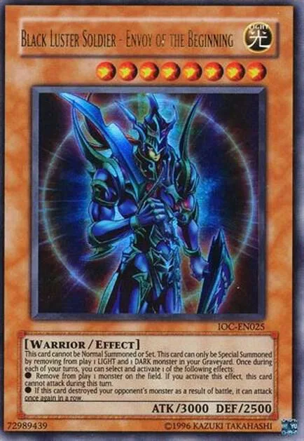 Black Luster Soldier - Envoy of the Beginning IOC-EN025 IOC-EN Unlimited Ultra Rare Yu-Gi-Oh card from Invasion of Chaos (Worldwide English)