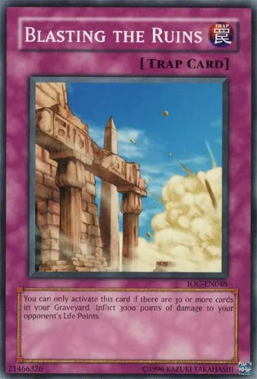 Blasting the Ruins IOC-EN048 Yu-Gi-Oh card from Invasion of Chaos (Worldwide English)