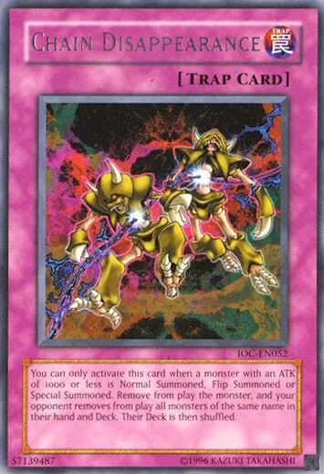 Chain Disappearance IOC-EN052 Yu-Gi-Oh card from Invasion of Chaos (Worldwide English)