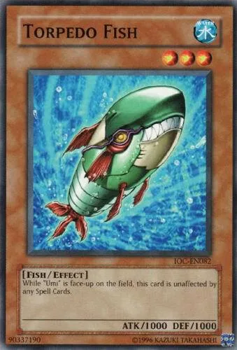 Torpedo Fish IOC-EN082 Yu-Gi-Oh card from Invasion of Chaos (Worldwide English)