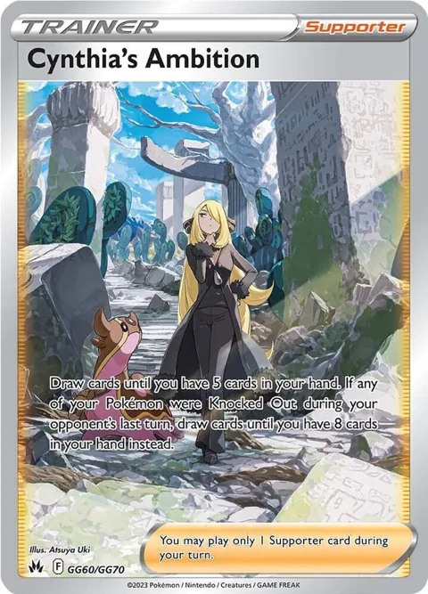 Cynthia's Ambition #GG60/GG70 Holofoil Pokémon card from Crown Zenith: Galarian Gallery