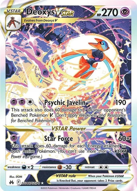Deoxys VSTAR #GG46/GG70 Holofoil Pokémon card from Crown Zenith: Galarian Gallery