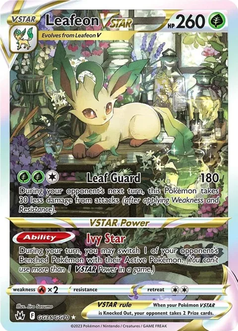 Leafeon VSTAR #GG35/GG70 Holofoil Pokémon card from Crown Zenith: Galarian Gallery