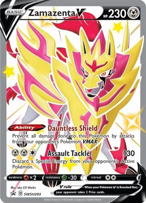 Zamazenta V Shiny #SWSH293 Holofoil Pokémon card from Sword & Shield Promo Cards