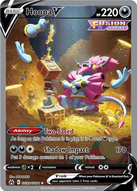 Hoopa V #GG53/GG70 Holofoil Pokémon card from Crown Zenith: Galarian Gallery