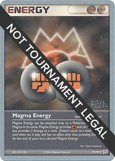 Magma Energy - 2004 Tsuguyoshi Yamato #87/95 Pokémon card from World Championship Decks