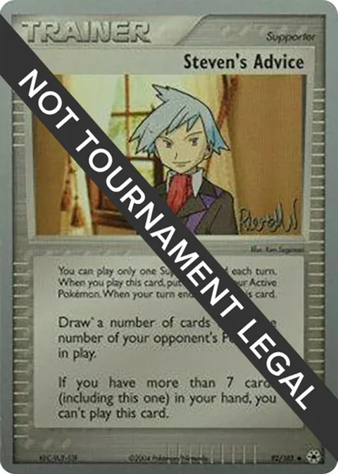 Steven's Advice - 2004 Reed Weichler #92/101 Pokémon card from World Championship Decks