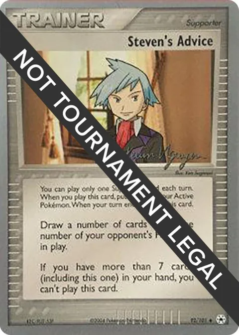 Steven's Advice - 2004 Kevin Nguyen #92/101 Pokémon card from World Championship Decks