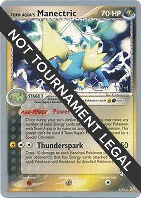 Team Aqua's Manectric - 2004 Chris Fulop #4/95 Pokémon card from World Championship Decks