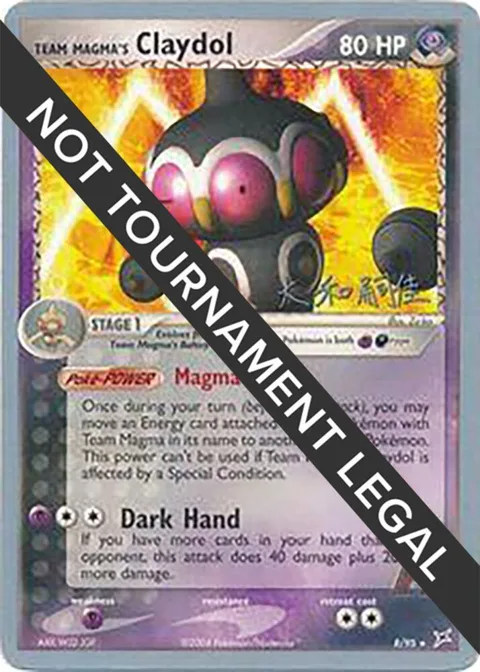 Team Magma's Claydol - 2004 Tsuguyoshi Yamato #8/95 Pokémon card from World Championship Decks