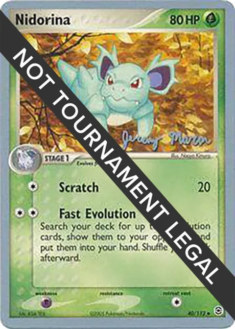 Nidorina - 2005 Jeremy Maron #40/112 Pokémon card from World Championship Decks