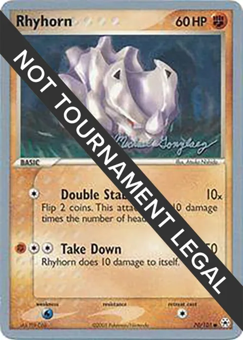 Rhyhorn - 2005 Michael Gonzalez #70/101 Pokémon card from World Championship Decks
