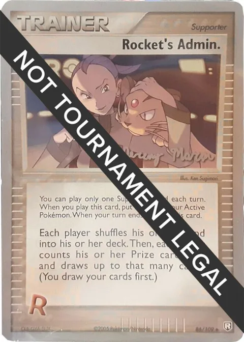 Rocket's Admin. - 2005 Jeremy Moran #86/109 Pokémon card from World Championship Decks