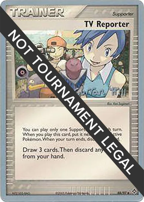 TV Reporter - 2005 Curran Hill #88/97 Pokémon card from World Championship Decks