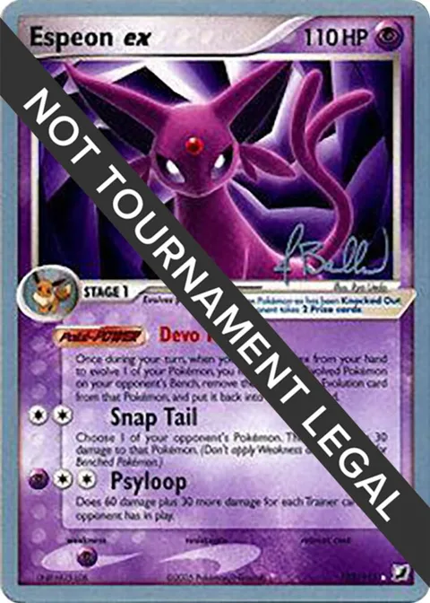Espeon ex - 2006 Jimmy Ballard #102/115 Pokémon card from World Championship Decks