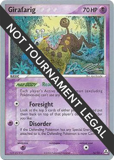Girafarig - 2006 Jason Klaczynski #16/92 Pokémon card from World Championship Decks