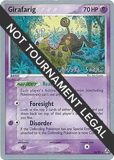 Girafarig - 2006 Miska Saari #16/92 Pokémon card from World Championship Decks