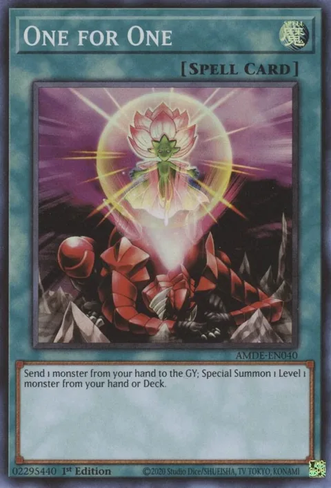One for One AMDE-EN040 Yu-Gi-Oh card from Amazing Defenders
