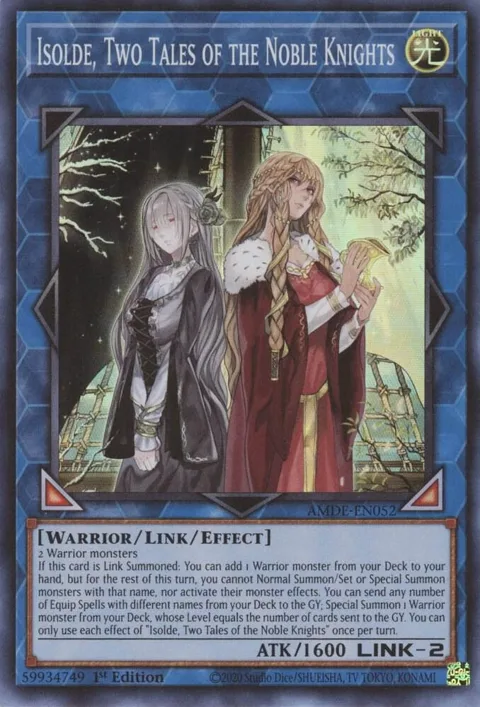Isolde, Two Tales of the Noble Knights AMDE-EN052 Yu-Gi-Oh card from Amazing Defenders
