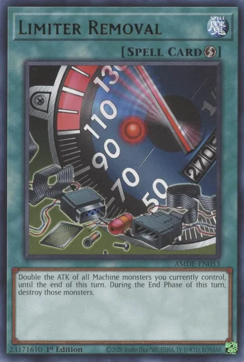 Limiter Removal AMDE-EN053 Yu-Gi-Oh card from Amazing Defenders