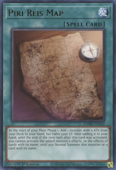 Piri Reis Map AMDE-EN059 Yu-Gi-Oh card from Amazing Defenders