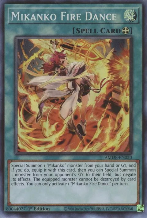 Mikanko Fire Dance AMDE-EN030 Yu-Gi-Oh card from Amazing Defenders