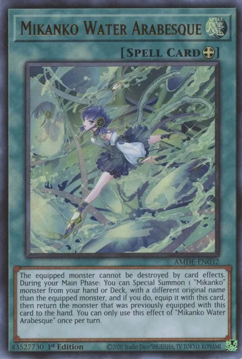 Mikanko Water Arabesque AMDE-EN032 Yu-Gi-Oh card from Amazing Defenders