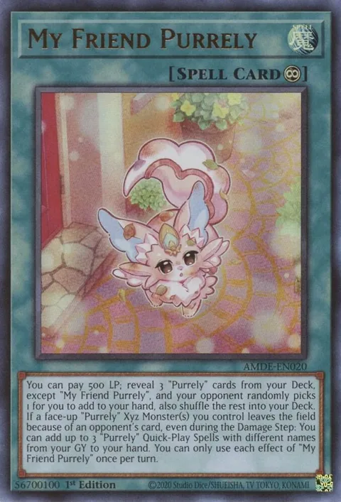 My Friend Purrely AMDE-EN020 Yu-Gi-Oh card from Amazing Defenders