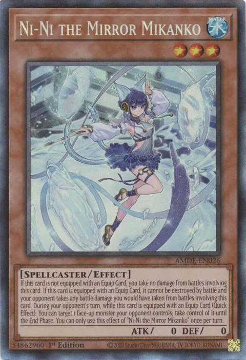Ni-Ni the Mirror Mikanko Collector's Rare AMDE-EN026 Yu-Gi-Oh card from Amazing Defenders