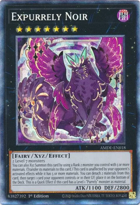 Expurrely Noir Collector's Rare AMDE-EN018 Yu-Gi-Oh card from Amazing Defenders