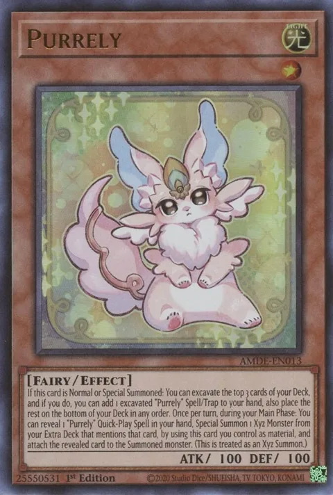 Purrely AMDE-EN013 Yu-Gi-Oh card from Amazing Defenders