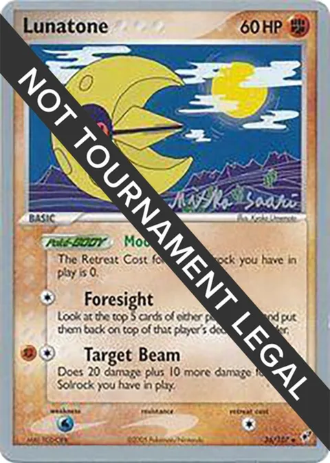 Lunatone 36 - 2006 Miska Saari #36/107 Pokémon card from World Championship Decks