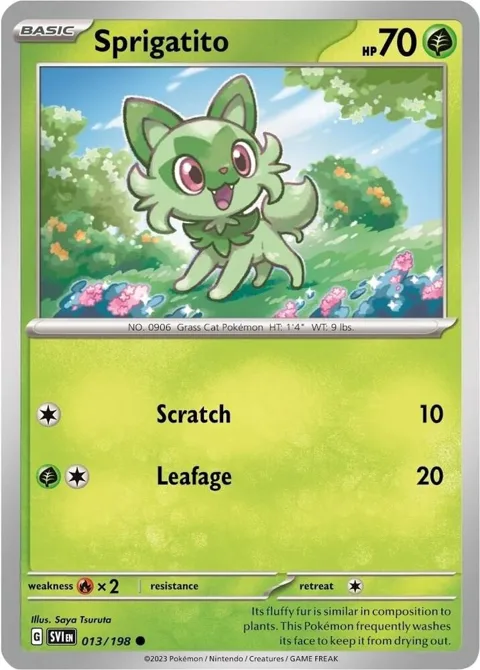 Sprigatito - 013/198 Mirage Holo #013/198 Holofoil Pokémon card from Miscellaneous Cards & Products