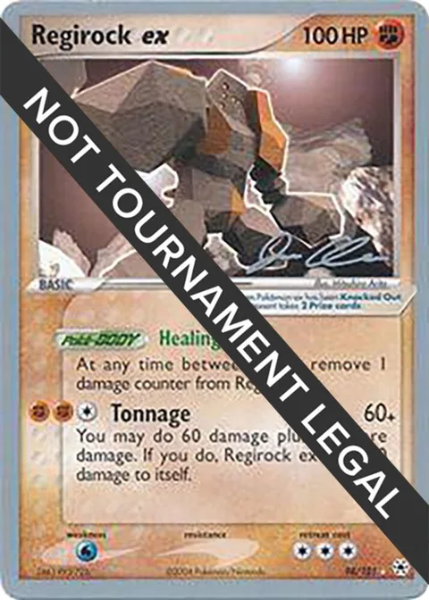 Regirock ex - 2006 Jason Klaczynski #98/101 Pokémon card from World Championship Decks