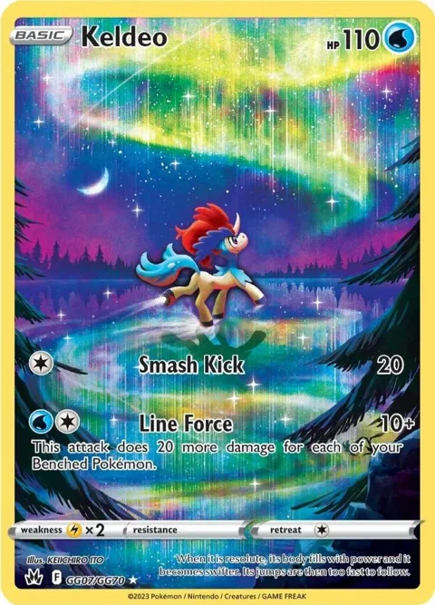 Keldeo #GG07/GG70 Holofoil Pokémon card from Crown Zenith: Galarian Gallery