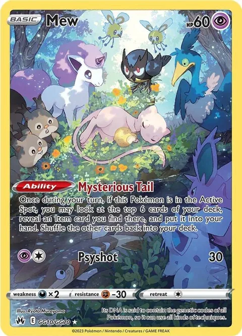 Mew #GG10/GG70 Holofoil Pokémon card from Crown Zenith: Galarian Gallery