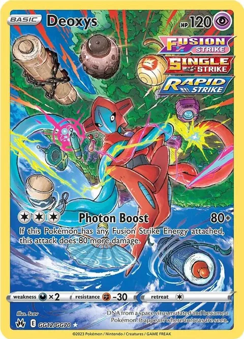 Deoxys #GG12/GG70 Holofoil Pokémon card from Crown Zenith: Galarian Gallery