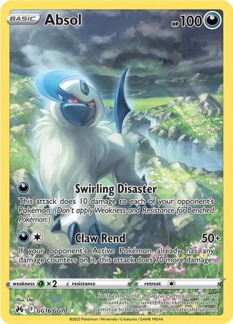 Absol #GG16/GG70 Holofoil Pokémon card from Crown Zenith: Galarian Gallery