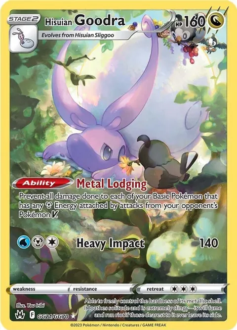 Hisuian Goodra #GG21/GG70 Holofoil Pokémon card from Crown Zenith: Galarian Gallery