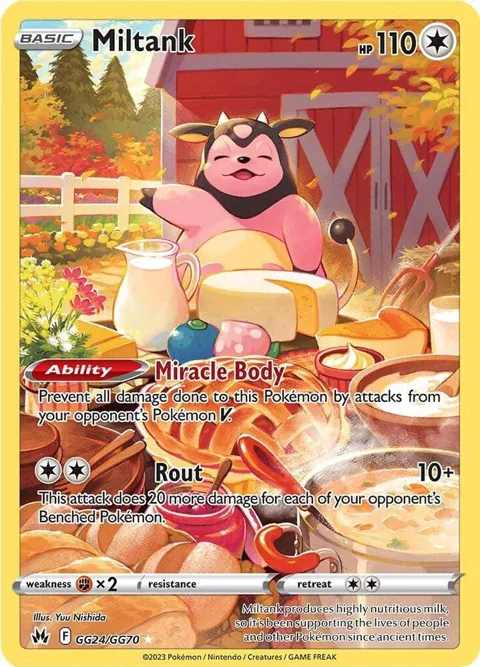 Miltank #GG24/GG70 Holofoil Pokémon card from Crown Zenith: Galarian Gallery