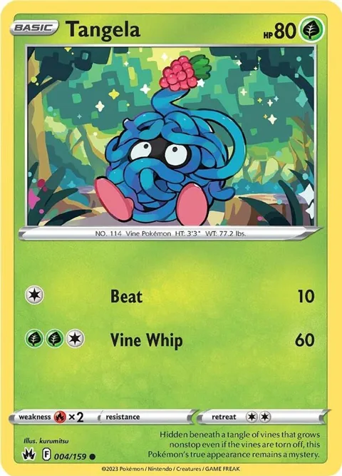 Tangela #004/159 Pokémon card from Crown Zenith