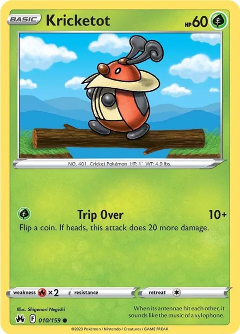 Kricketot #010/159 Pokémon card from Crown Zenith
