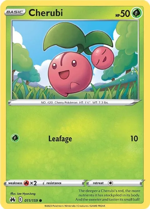 Cherubi #011/159 Pokémon card from Crown Zenith