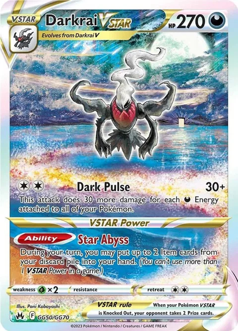 Darkrai VSTAR #GG50/GG70 Holofoil Pokémon card from Crown Zenith: Galarian Gallery